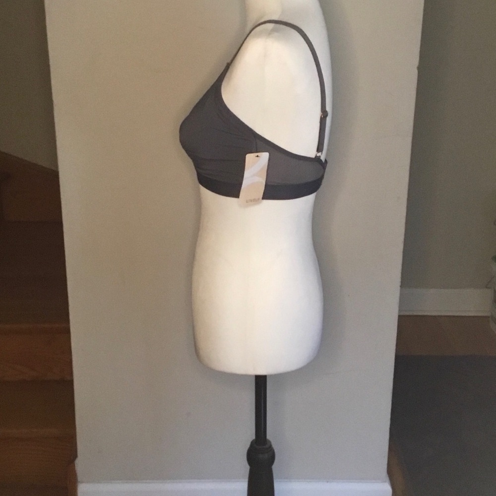 Lively Gray Bralette with Adjustable Straps and Triangle Cups - Picture 5 of 9